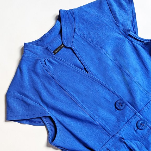 Helen Fashion blue knee-length tight casual dress - Picture 7 of 7